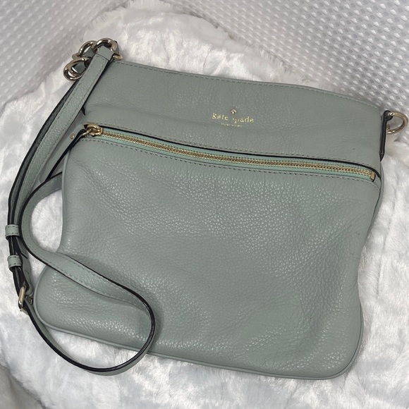 kate spade Handbags - kate spade Light Sage Leather Crossbody with Gold Hardware